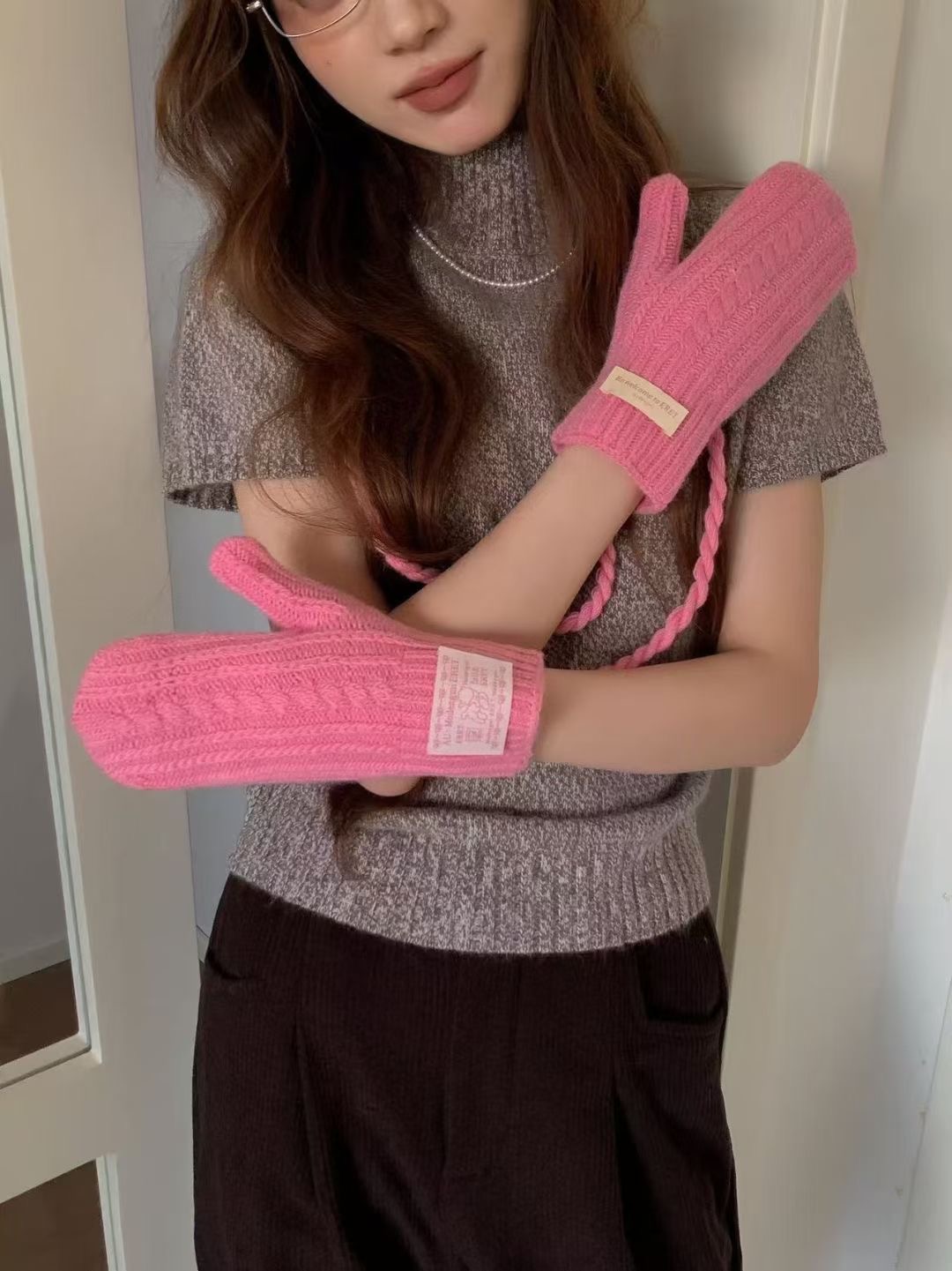 ORANGE-오렌지-OT東大門㊣代購女裝新款人氣真品25秋冬手套ORANGE手套圖色9