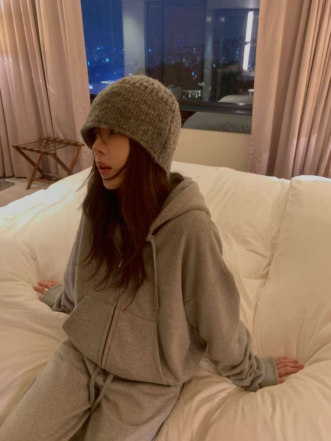 MIELLE-미엘르-OT韓國代購㊣女士新款真品夾克連帽拉鏈衫MIELLE-미엘르-OT夾克