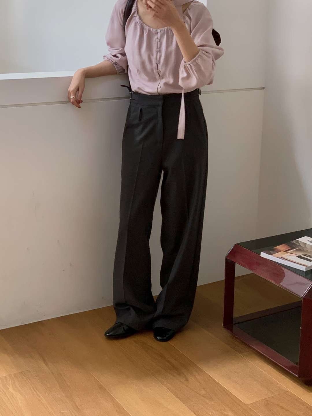 MIELLE-미엘르-OT韓國代購㊣女裝新品職業休閑褲不含腰帶MIELLE-미엘르-OT休閑褲圖色2