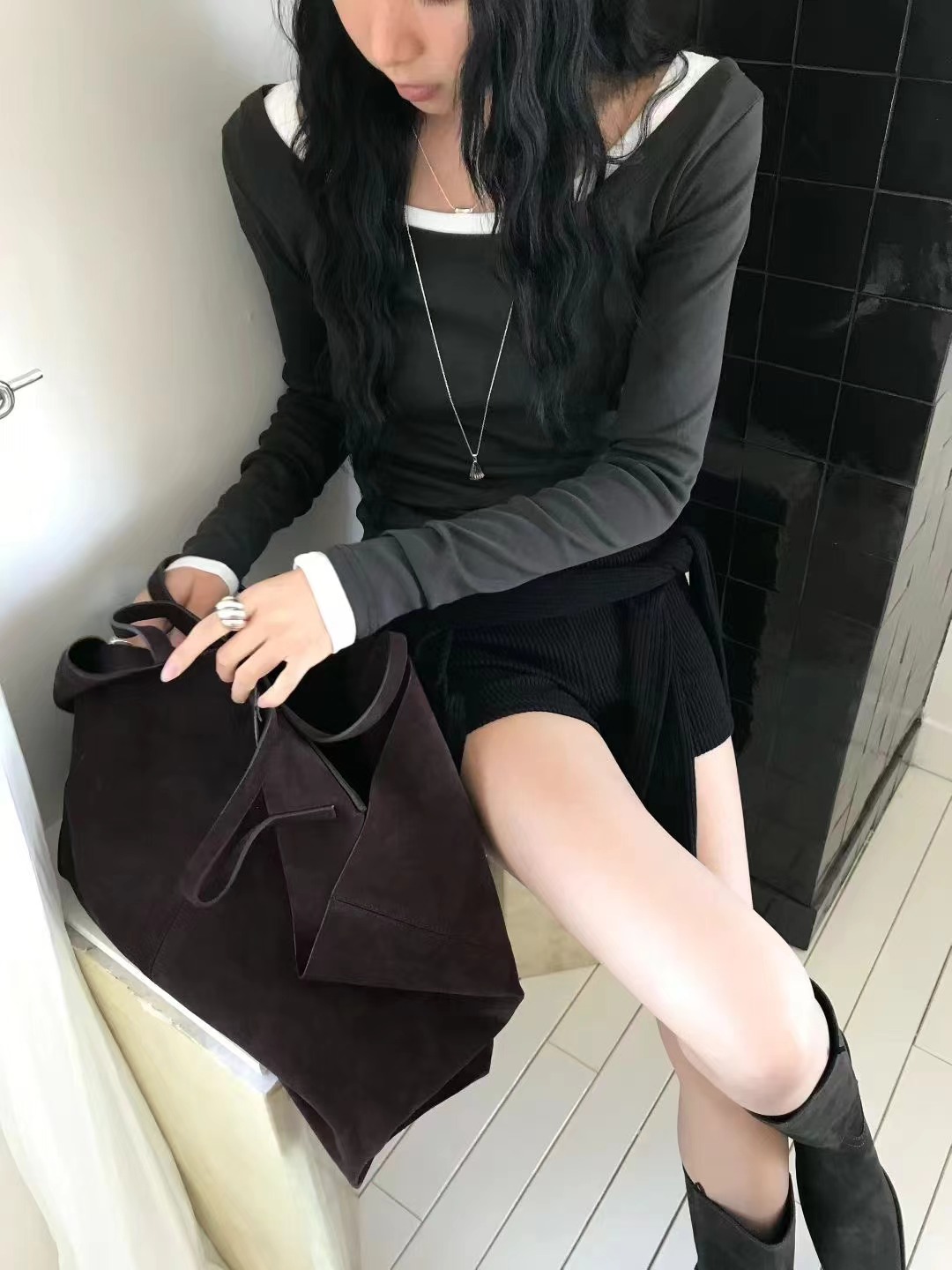 AVANDACE韓國直郵㊣女士新款人氣休閑25秋冬熱賣職業長袖T恤AVANDACE長袖T恤