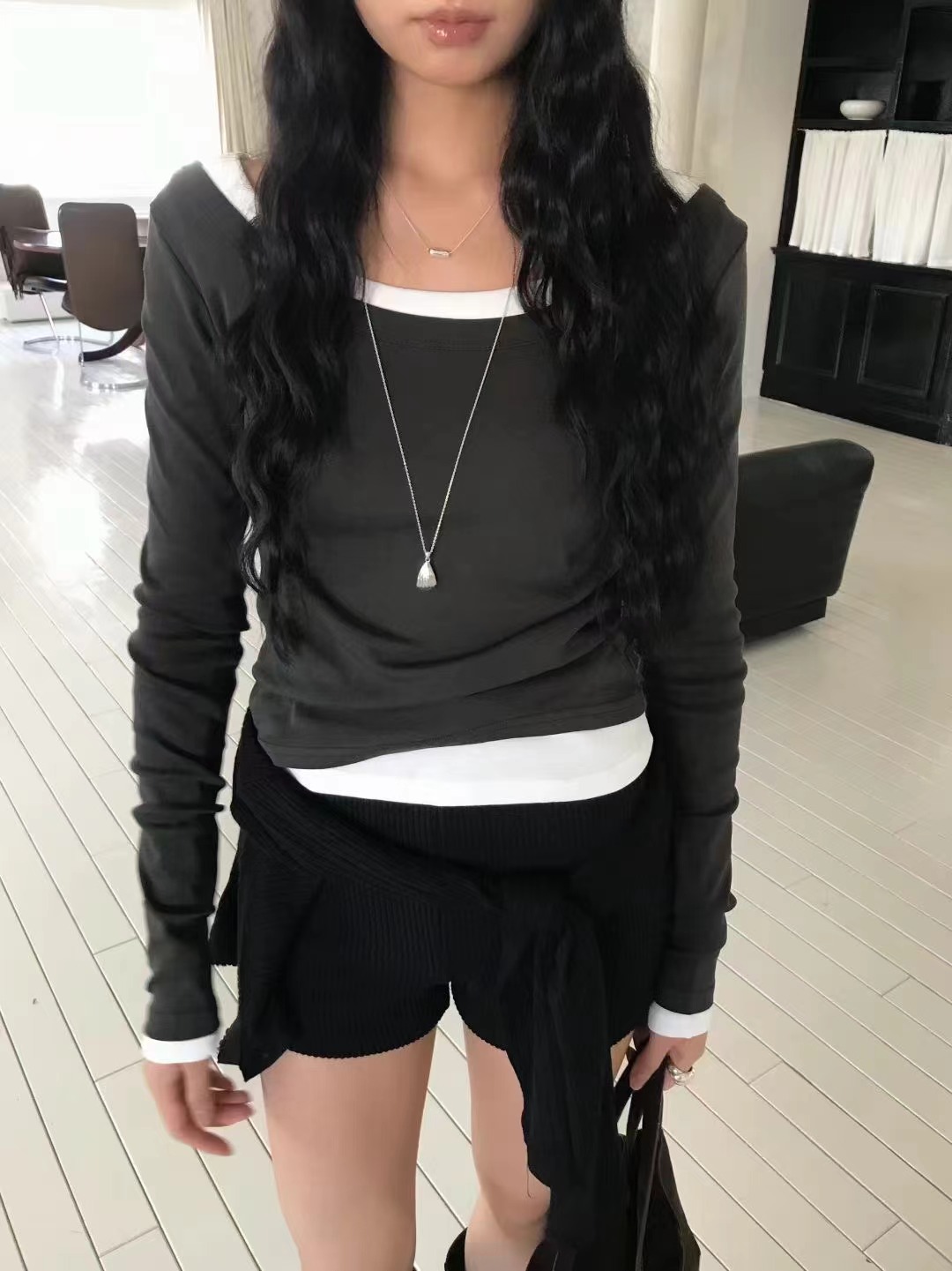 AVANDACE韓國直郵㊣女士新款人氣休閑25秋冬熱賣職業長袖T恤AVANDACE長袖T恤圖色3