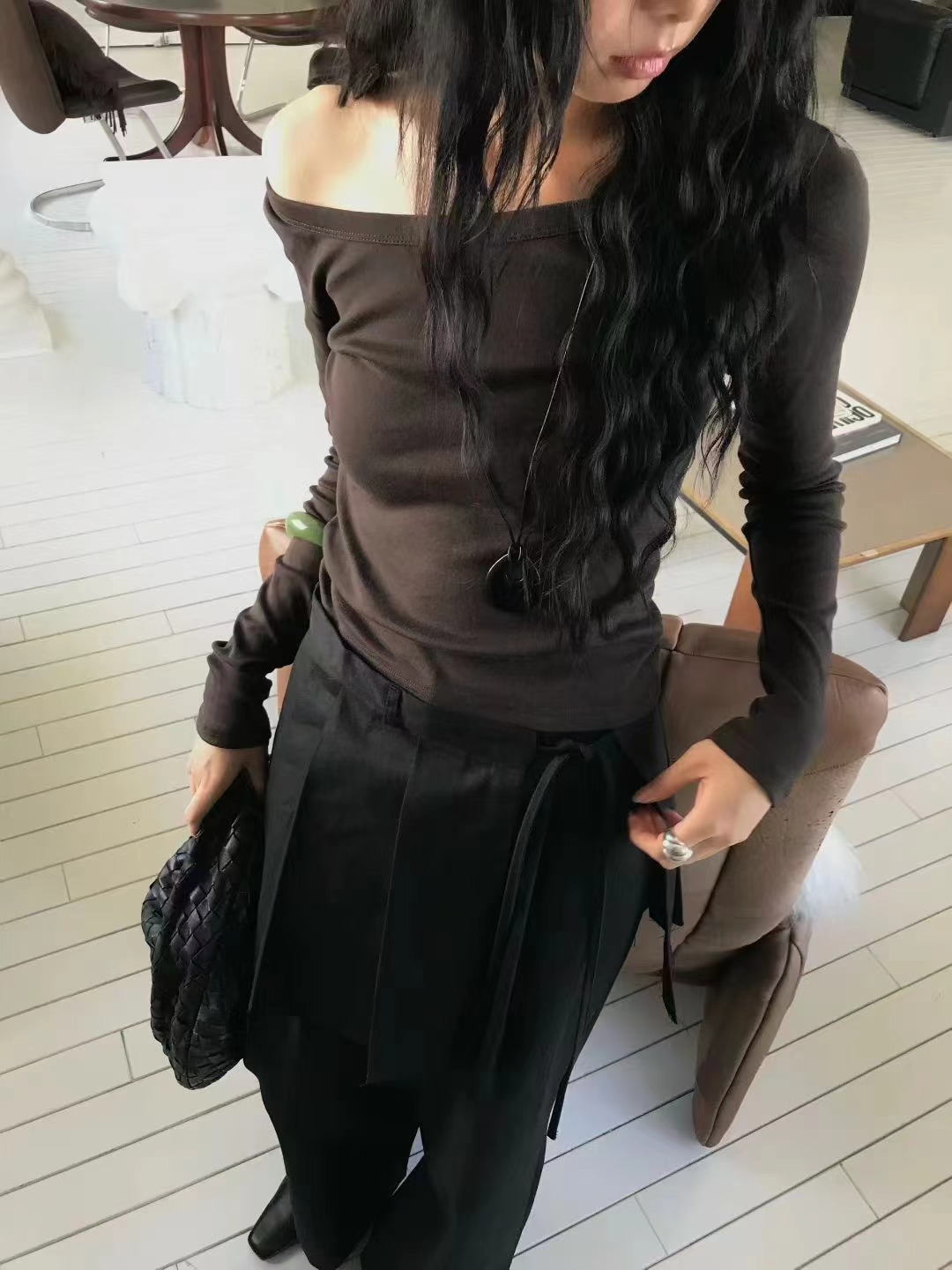 AVANDACE韓國直郵㊣女士新款人氣休閑25秋冬熱賣職業長袖T恤AVANDACE長袖T恤圖色4