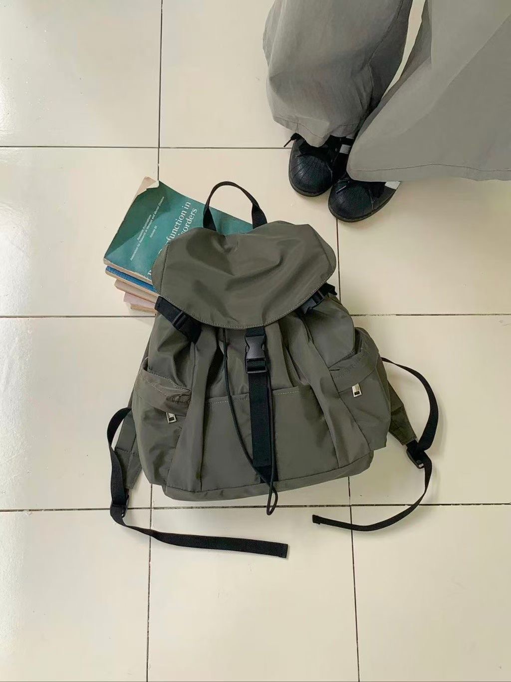 ORANGE-오렌지-OT東大門㊣直郵女士新品職業雙肩背包口袋ORANGE雙肩背包圖色1