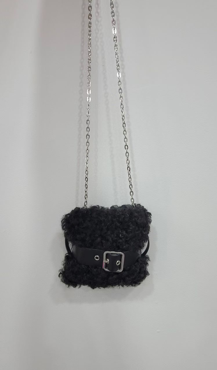 ORANGE-오렌지-OT韓國代購㊣女裝新款職業單肩斜跨包毛絨腰帶ORANGE單肩/斜跨包圖色2