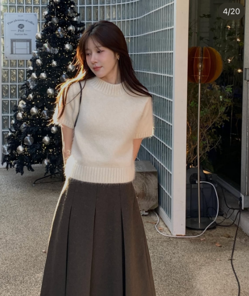 MIELLE-미엘르-OT東大門㊣直郵女士新款休閑針織衫安哥拉MIELLE-미엘르-OT針織衫