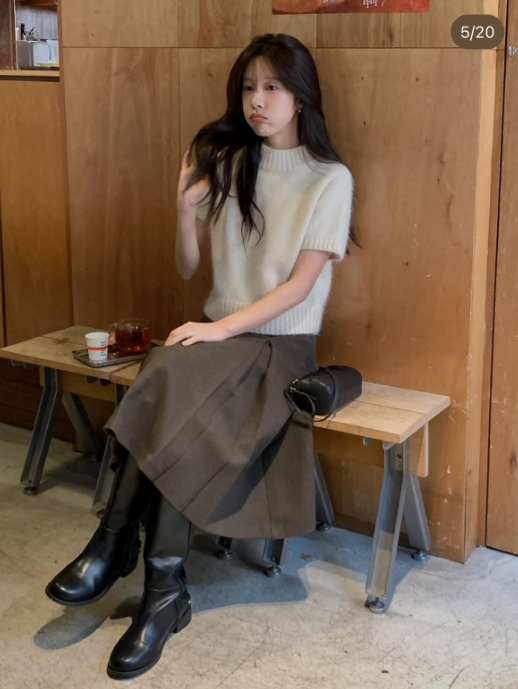 MIELLE-미엘르-OT東大門㊣直郵女士新款休閑針織衫安哥拉MIELLE-미엘르-OT針織衫