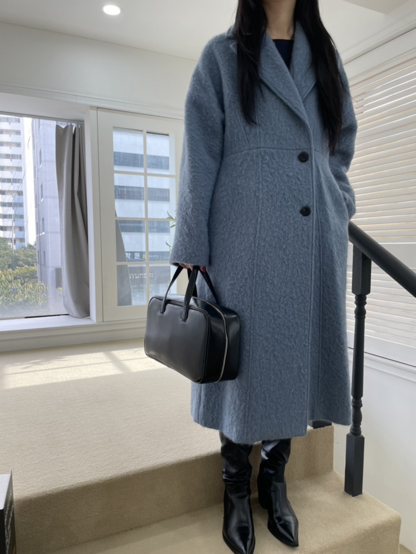 RIAH東大門㊣代購女士新品休閑人氣真品中長款大衣Sale馬海毛RIAH中長款大衣