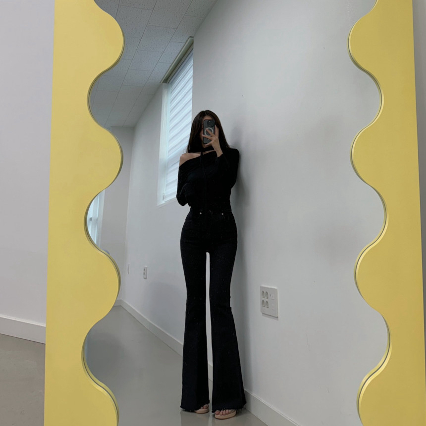 RIAH韓國直郵㊣女士新款休閑25秋冬時尚推薦職業真品牛仔褲RIAH牛仔褲