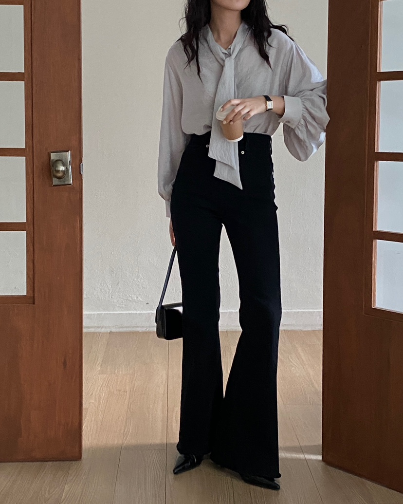 RIAH韓國直郵㊣女士新款休閑25秋冬時尚推薦職業真品牛仔褲RIAH牛仔褲