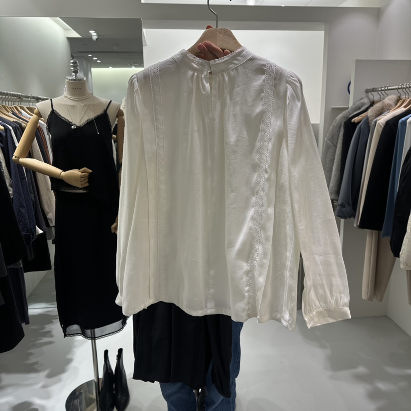 AHOY韓國代購㊣女士新款熱賣職業人氣25秋冬推薦襯衫蕾絲衫AHOY襯衫/蕾絲衫