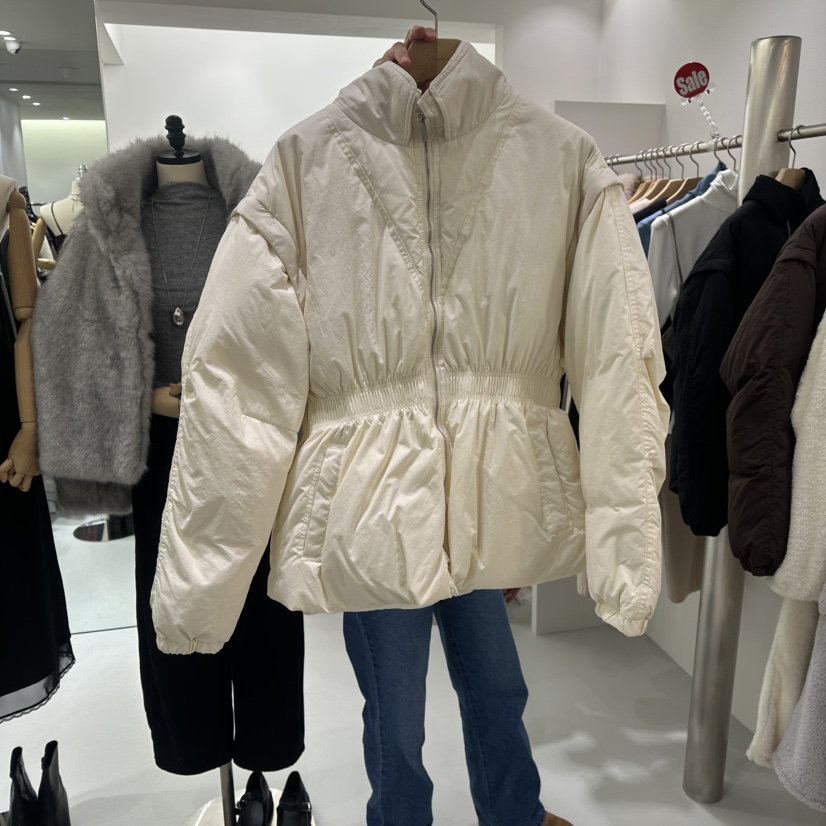 AHOY東大門㊣代購女士新款休閑時尚職業短款羽絨服填充鴨絨AHOY短款羽絨服圖色1