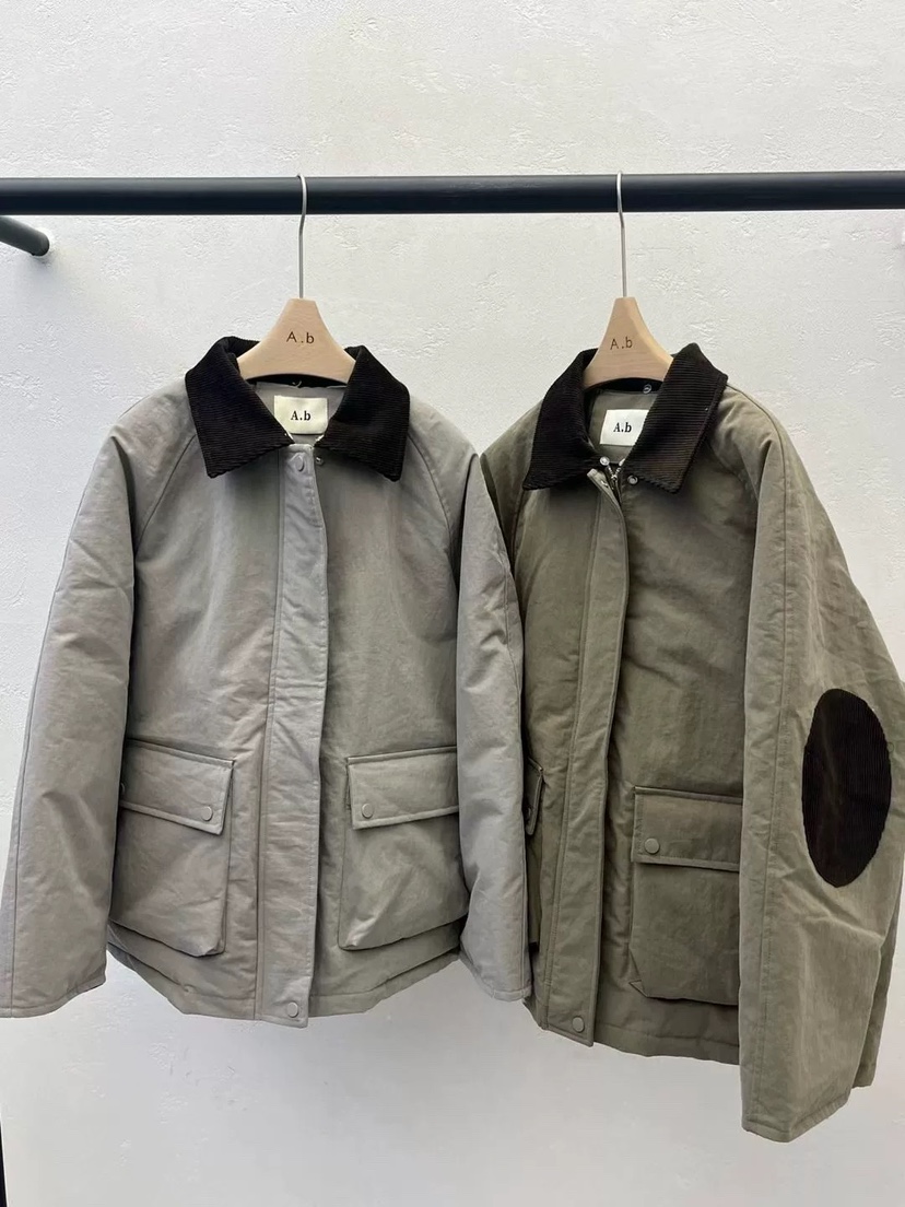 AUTUMN BEIGE-Q韓國代購㊣女士新品休閑短款羽絨服填充鵝絨A.b/AUTUMN BEIGE短款羽絨服