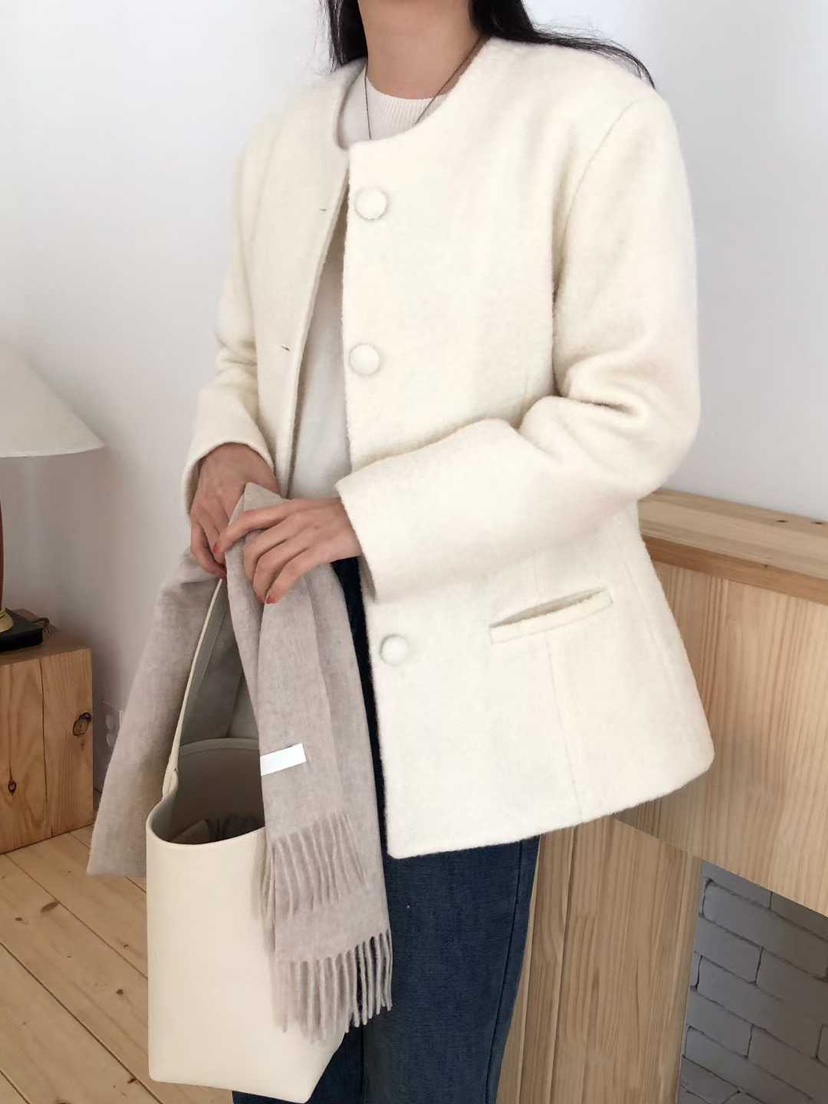 AHOY東大門㊣實拍女士新品休閑25秋冬真品人氣職業夾克羊毛AHOY夾克