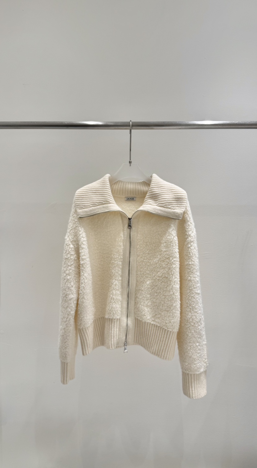 JANIE/NIA韓國直郵㊣女裝新款熱賣推薦休閑人氣25秋冬毛衣拉鏈JANIE/NIA毛衣圖色1