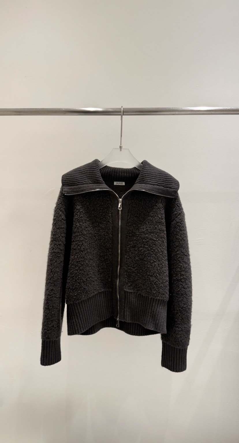 JANIE/NIA韓國直郵㊣女裝新款熱賣推薦休閑人氣25秋冬毛衣拉鏈JANIE/NIA毛衣圖色2
