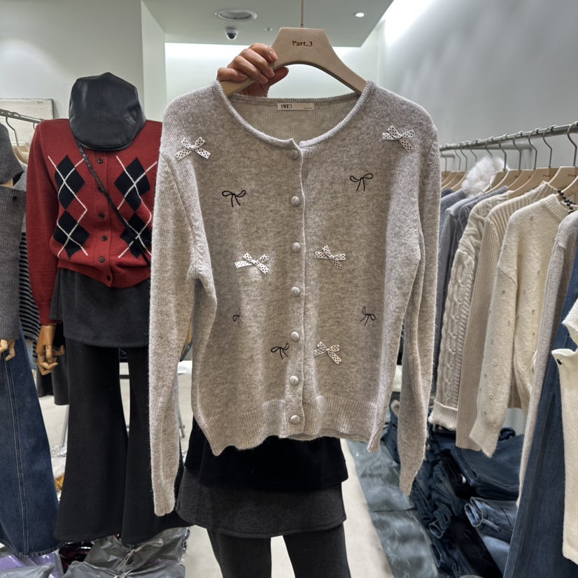 PART3韓國代購㊣女裝新款職業熱賣真品休閑推薦25秋冬針織衫開衫Part.3針織衫圖色1