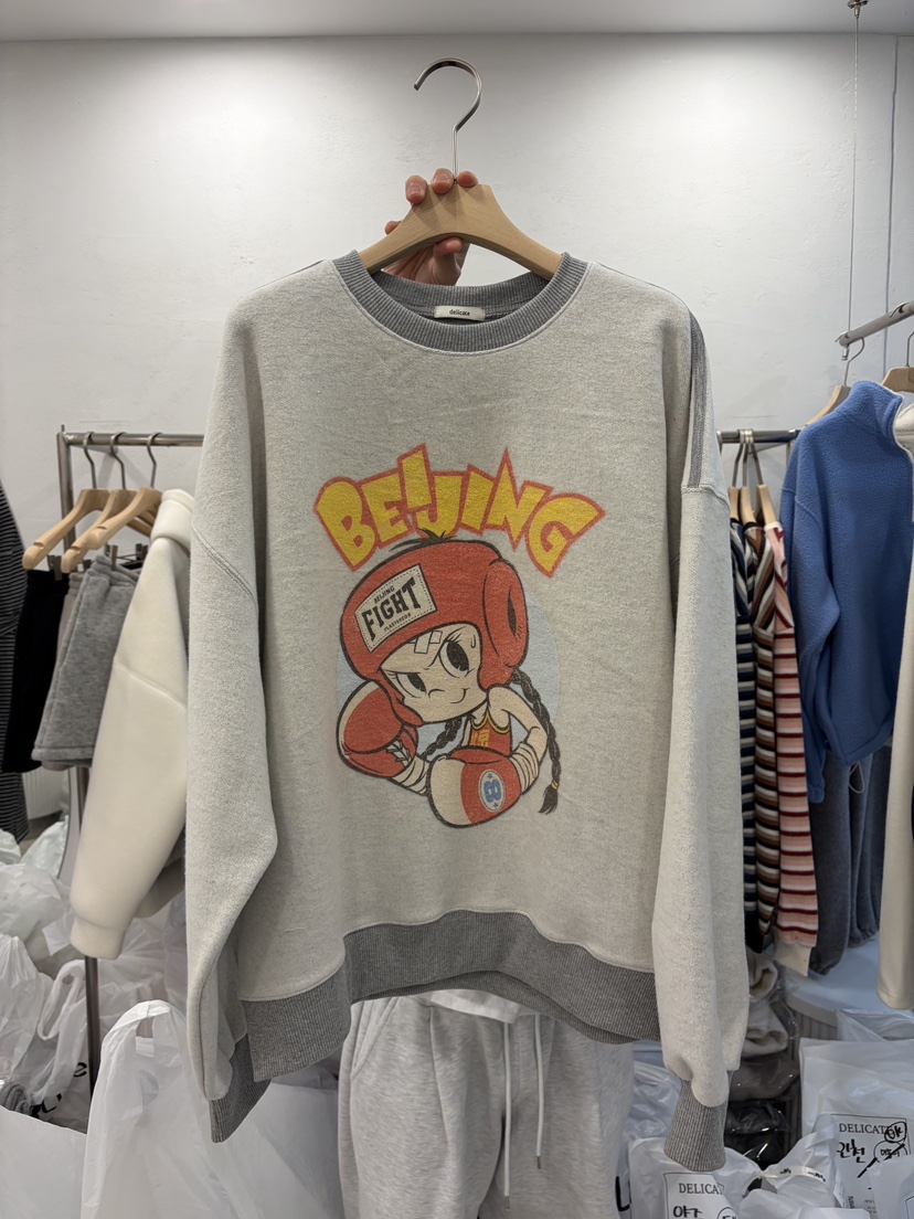 DELICATE韓國直郵㊣女裝新品休閑真品推薦時尚職業25秋冬衛衣DELICATE衛衣圖色1