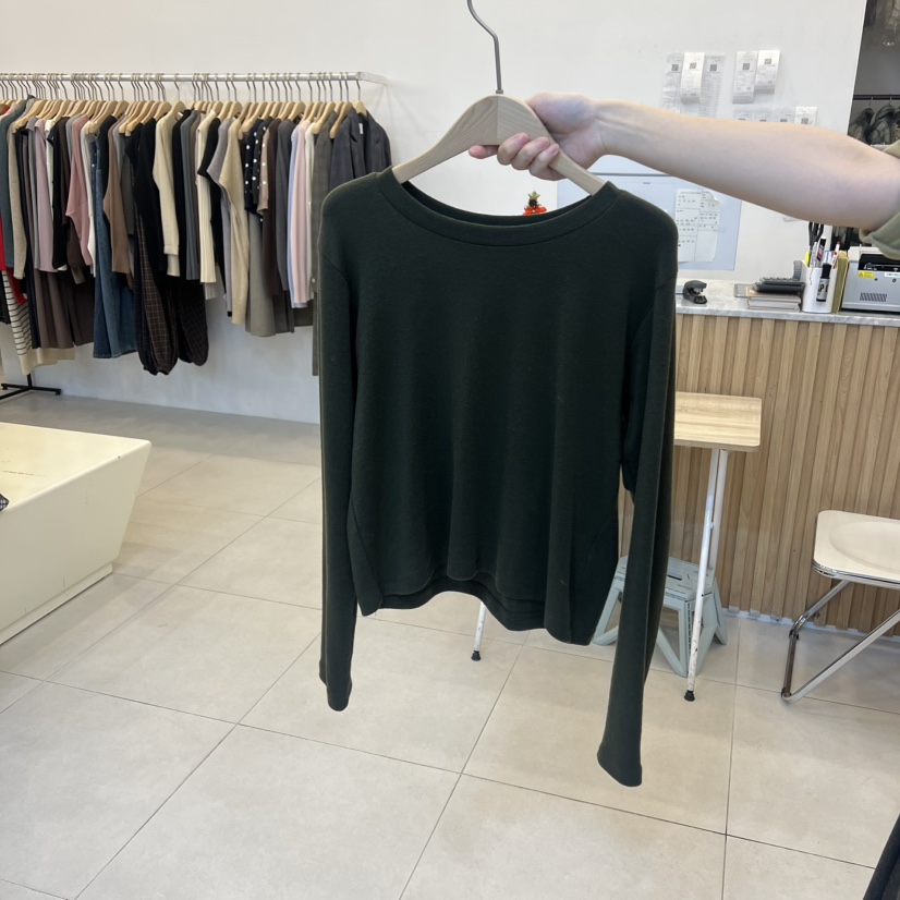 FUNNY POWDER韓國代購㊣女裝新品人氣熱賣真品長袖T恤天絲THE FUNNY長袖T恤圖色4