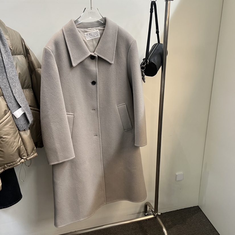 MORE THAN YESTERDAY/LOVE YOU SO MUCH東大門㊣實拍女士新品職業中長款大衣LYSM/MORE THAN YESTERDAY中長款大衣圖色1