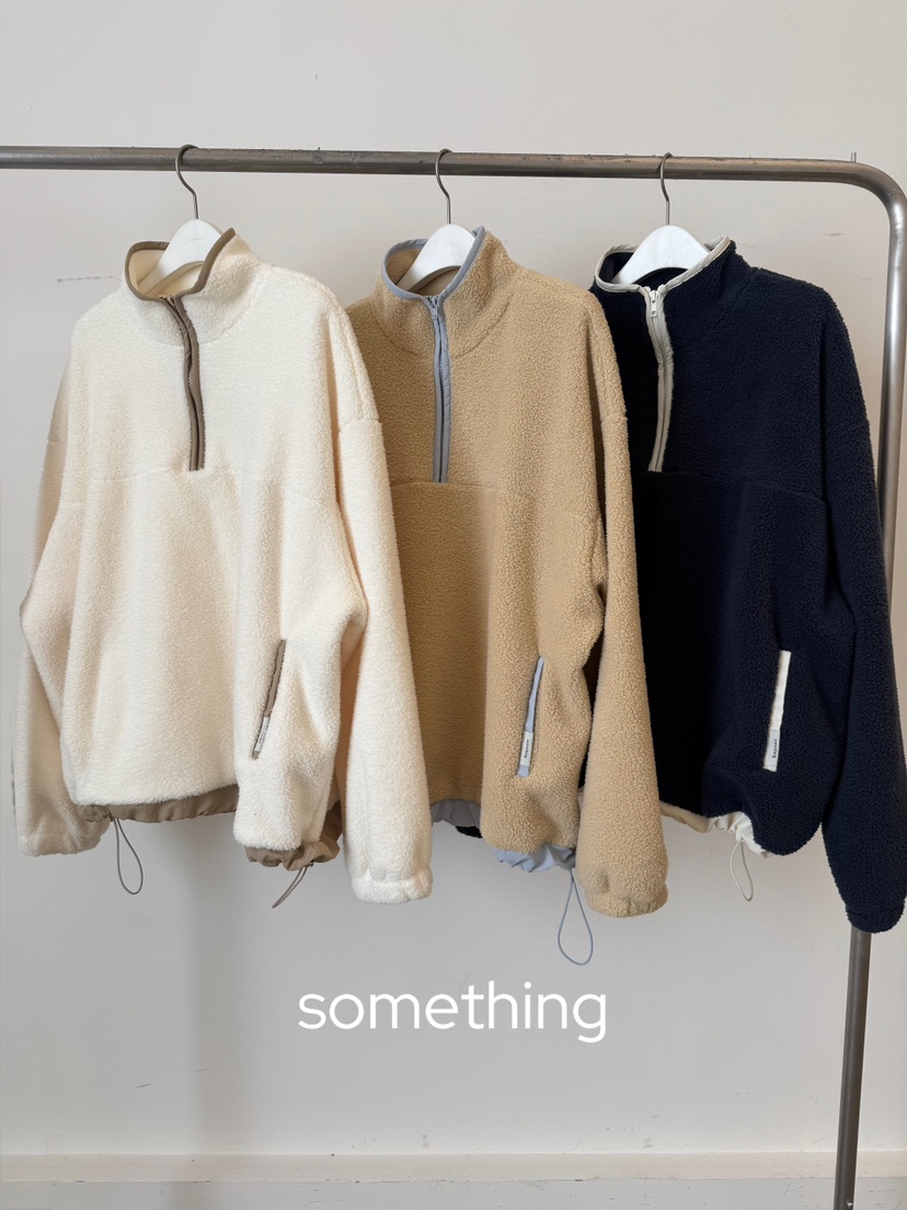 SOMETHING-L/FANCY東大門㊣代購女士新款休閑衛衣小熊拉鏈SOMETHING-L/FANCY衛衣