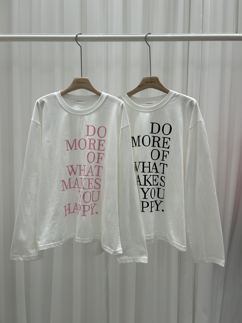 IF YOU SAY SO/PLUM-Q東大門㊣實拍女裝新款休閑長袖T恤IF YOU SAY SO/PLUM-Q長袖T恤