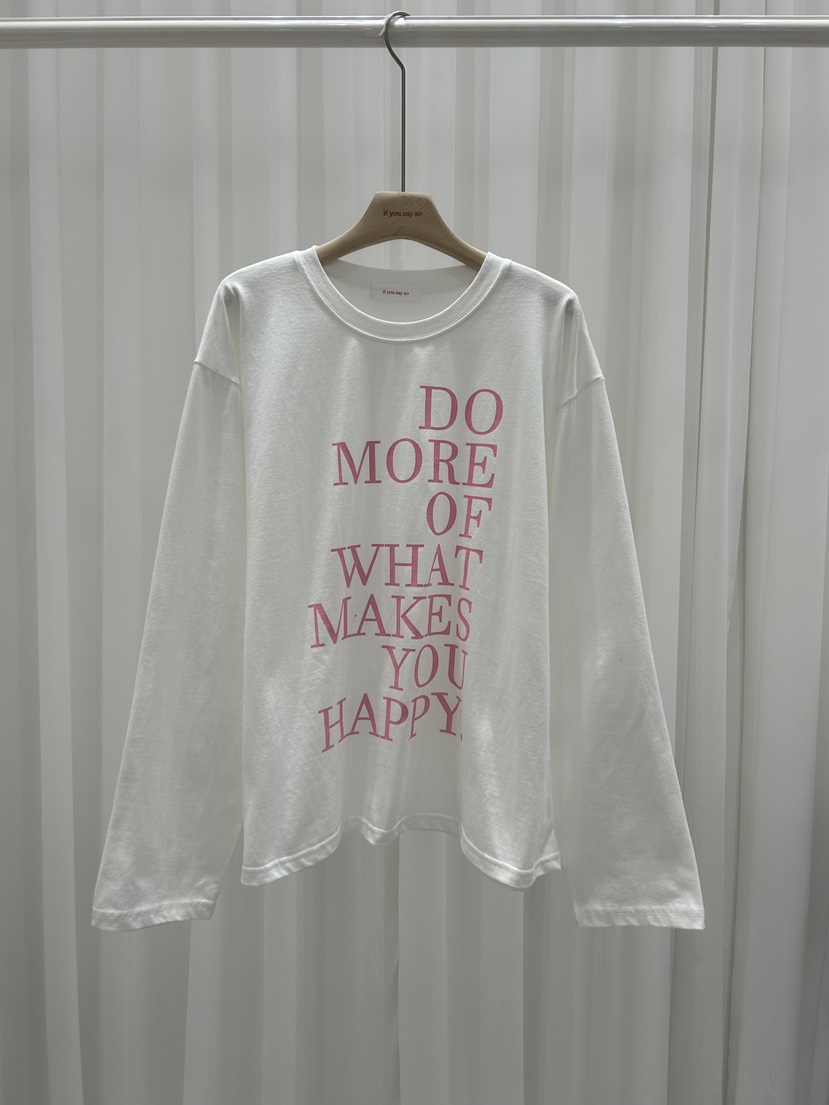 IF YOU SAY SO/PLUM-Q東大門㊣實拍女裝新款休閑長袖T恤IF YOU SAY SO/PLUM-Q長袖T恤圖色2