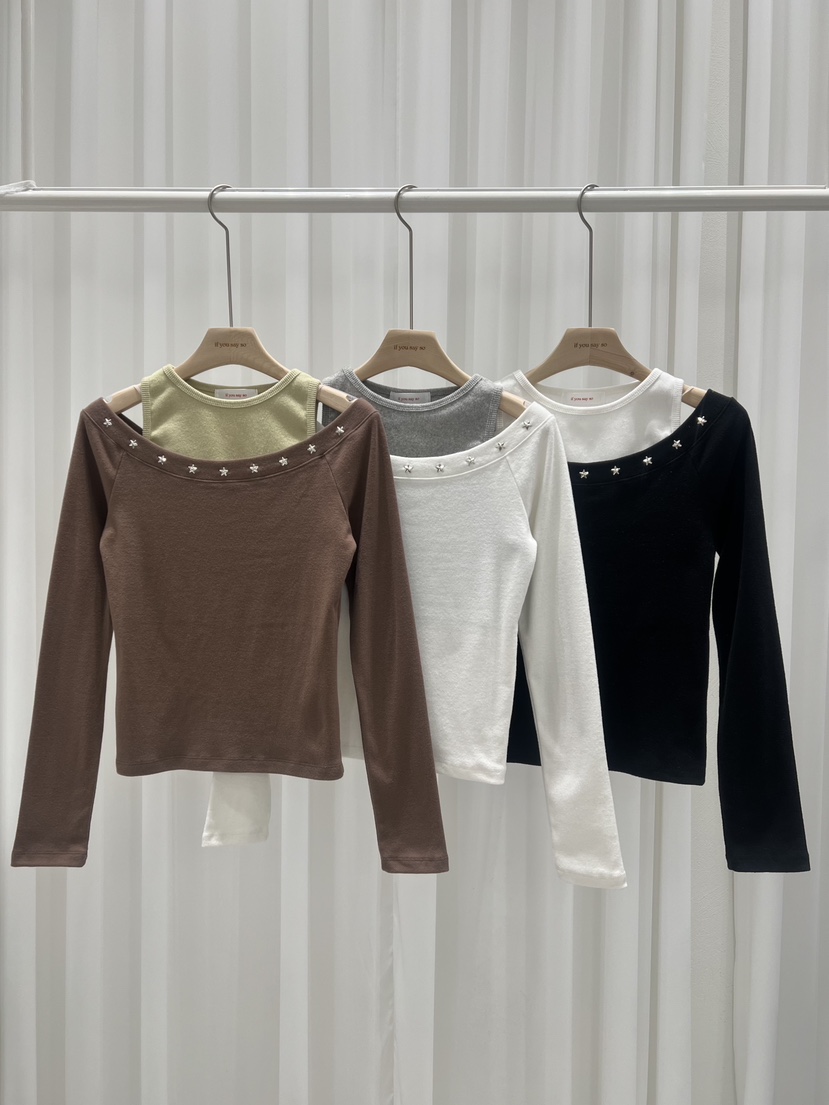 IF YOU SAY SO/PLUM-Q韓國直郵㊣女裝新款時尚長袖T恤IF YOU SAY SO/PLUM-Q長袖T恤