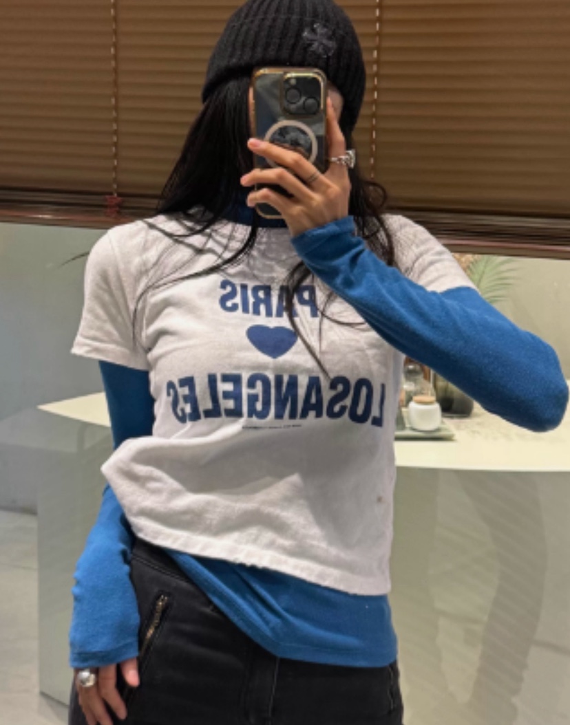 ABBEYLEE東大門㊣代購女裝新款職業熱賣25秋冬時尚T恤不含內搭ABBEYLEET恤圖色1