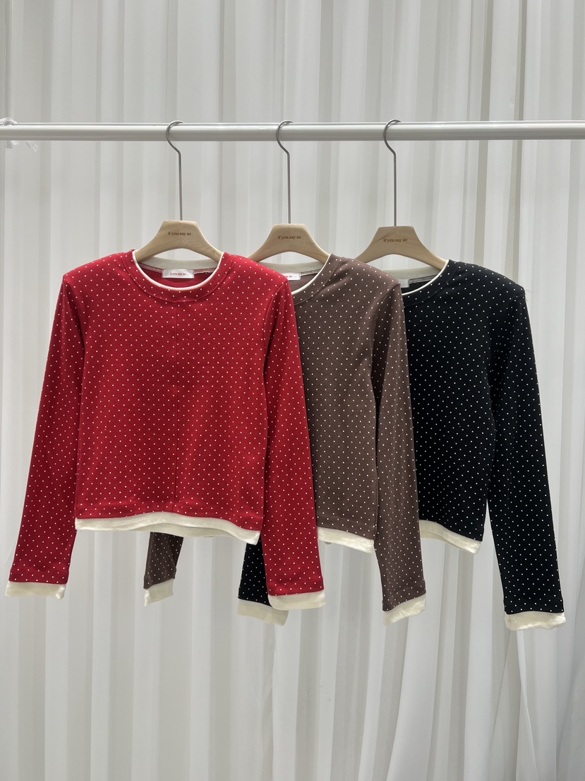 IF YOU SAY SO/PLUM-Q東大門㊣直郵女裝新款休閑長袖T恤IF YOU SAY SO/PLUM-Q長袖T恤