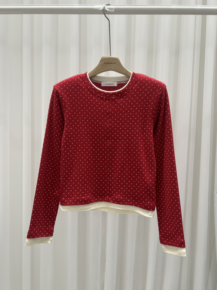 IF YOU SAY SO/PLUM-Q東大門㊣直郵女裝新款休閑長袖T恤IF YOU SAY SO/PLUM-Q長袖T恤圖色1