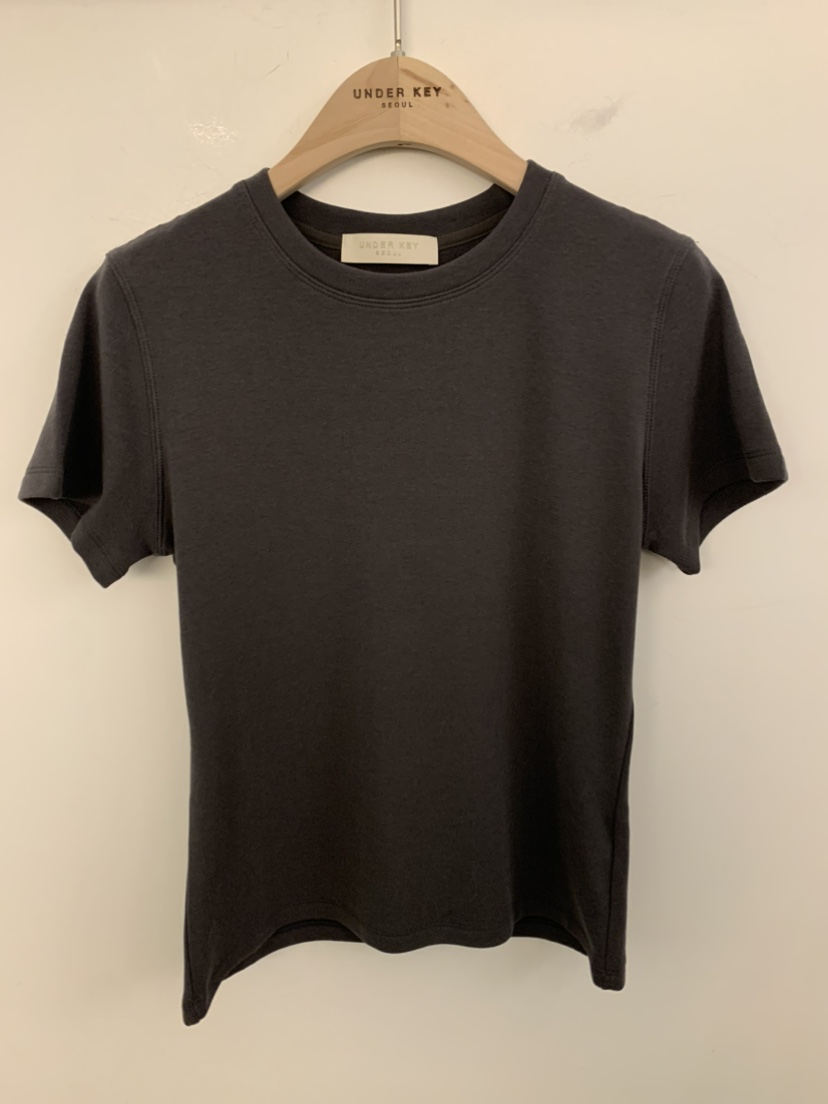 UNDER KEY東大門㊣直郵女裝新品休閑熱賣推薦25秋冬T恤天絲棉UNDER KEYT恤圖色3墨色