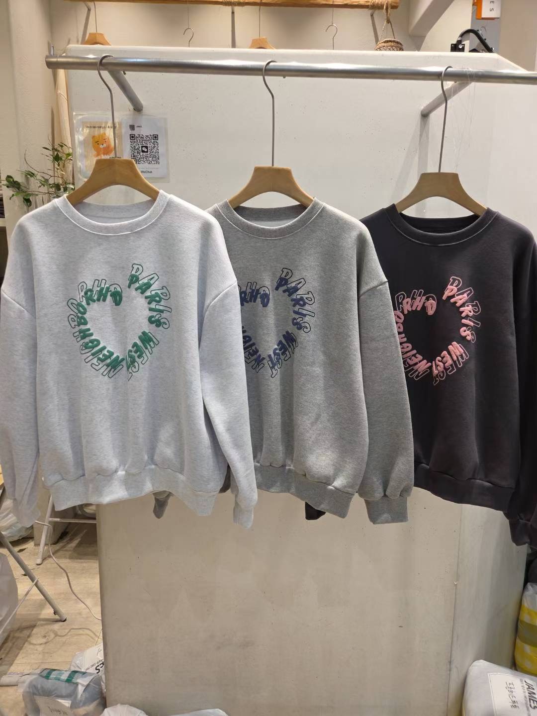 JAMES 제임스韓國直郵㊣女士新品休閑時尚25秋冬熱賣衛衣加絨JAMES衛衣