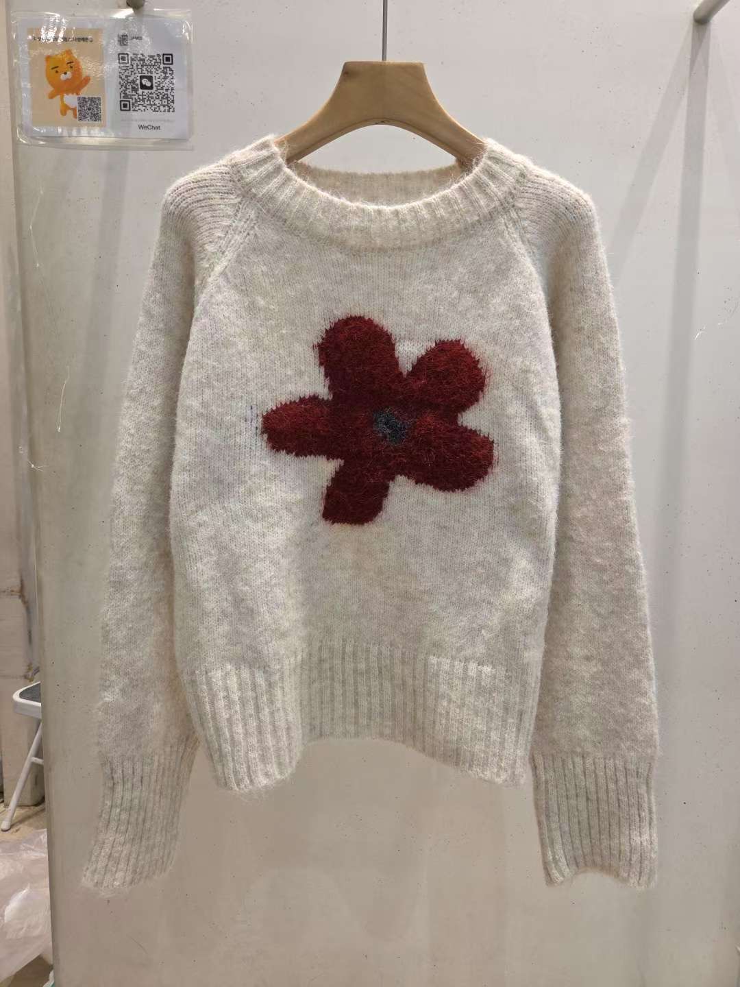 JAMES 제임스東大門㊣直郵女裝新款25秋冬休閑人氣毛衣花朵JAMES毛衣圖色1