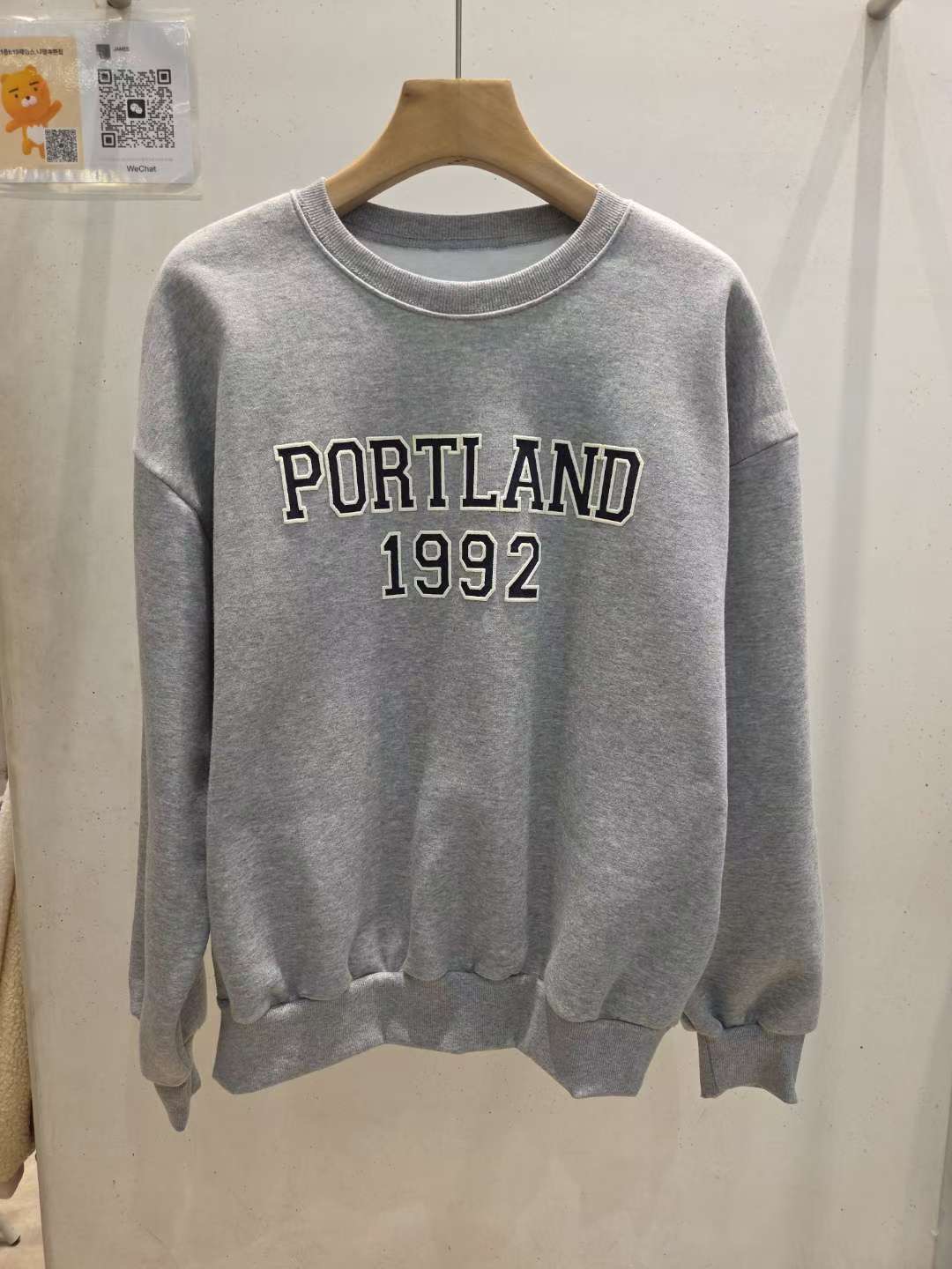 JAMES 제임스東大門㊣實拍女裝新品25秋冬人氣熱賣衛衣加絨JAMES衛衣圖色2