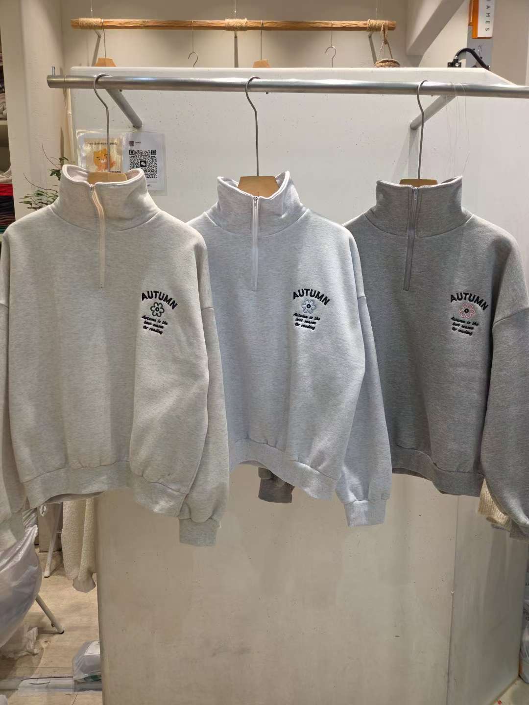 JAMES 제임스東大門㊣代購女裝新品休閑25秋冬衛衣加絨刺繡JAMES衛衣