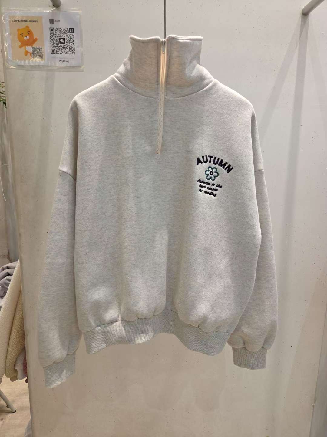 JAMES 제임스東大門㊣代購女裝新品休閑25秋冬衛衣加絨刺繡JAMES衛衣圖色1