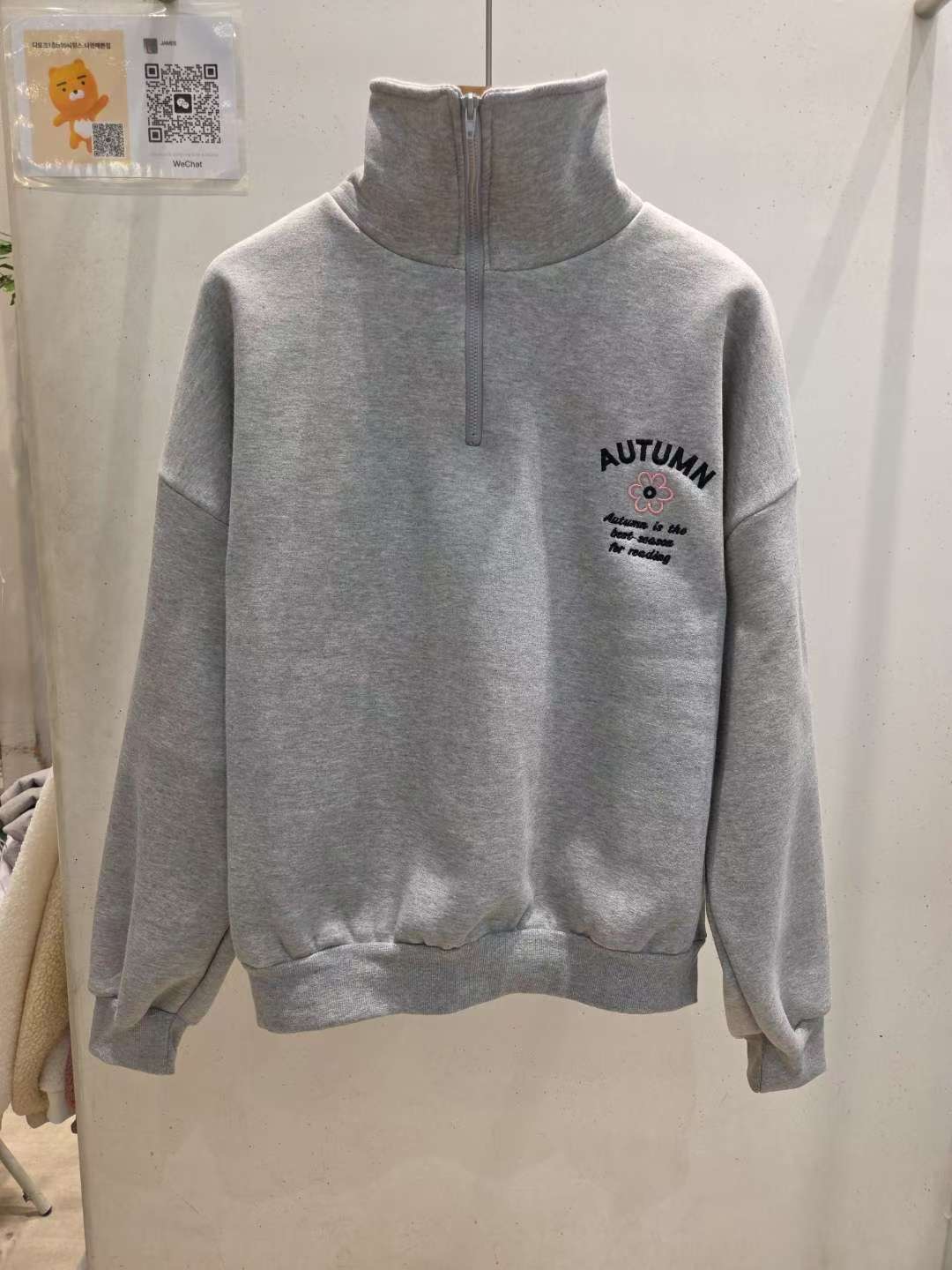 JAMES 제임스東大門㊣代購女裝新品休閑25秋冬衛衣加絨刺繡JAMES衛衣圖色3