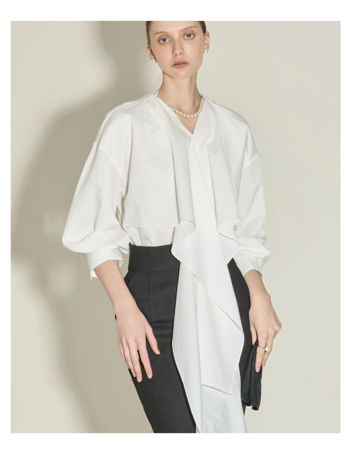 TANIA韓國直郵㊣女士新品休閑人氣25秋冬時尚真品襯衫蕾絲衫TANIA襯衫/蕾絲衫