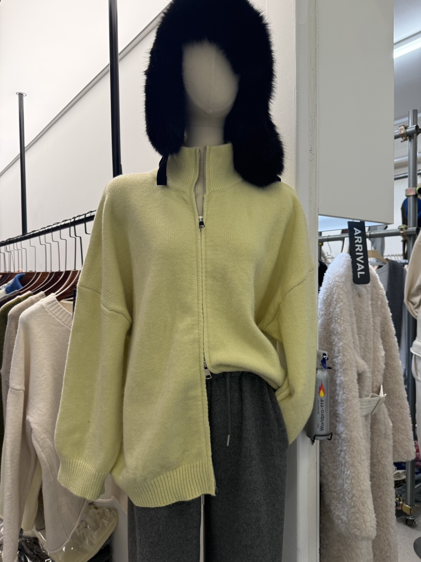 WATERMELON東大門㊣直郵女士新款休閑真品推薦25秋冬針織衫拉鏈WATER MELON針織衫圖色2