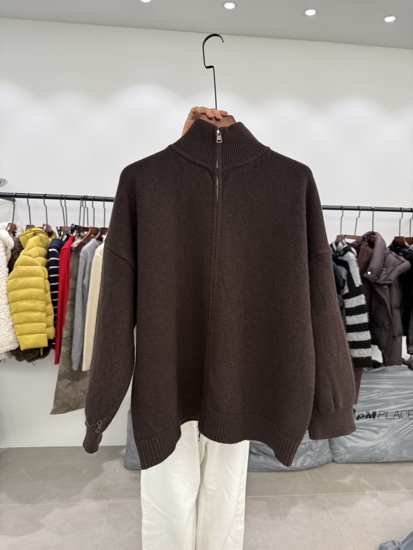 WATERMELON東大門㊣直郵女士新款休閑真品推薦25秋冬針織衫拉鏈WATER MELON針織衫圖色3