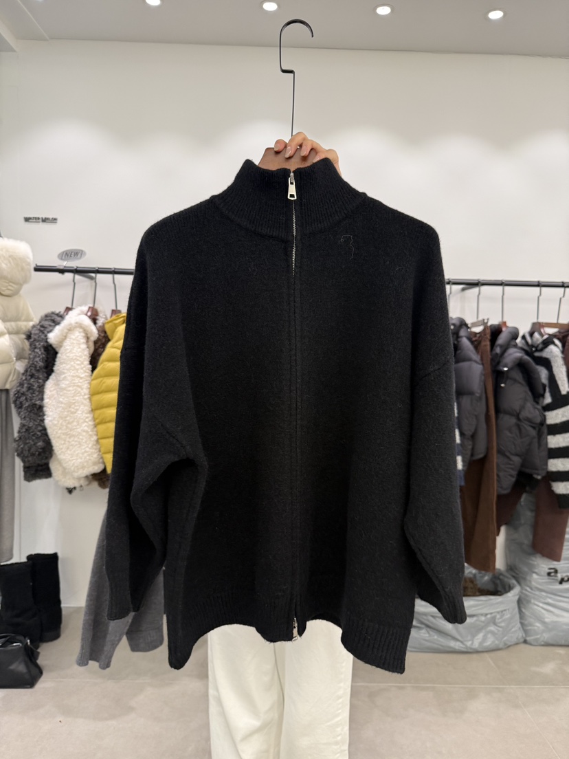 WATERMELON東大門㊣直郵女士新款休閑真品推薦25秋冬針織衫拉鏈WATER MELON針織衫圖色4