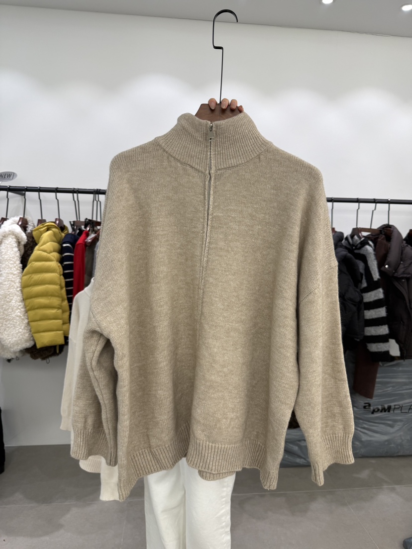 WATERMELON東大門㊣直郵女士新款休閑真品推薦25秋冬針織衫拉鏈WATER MELON針織衫圖色5