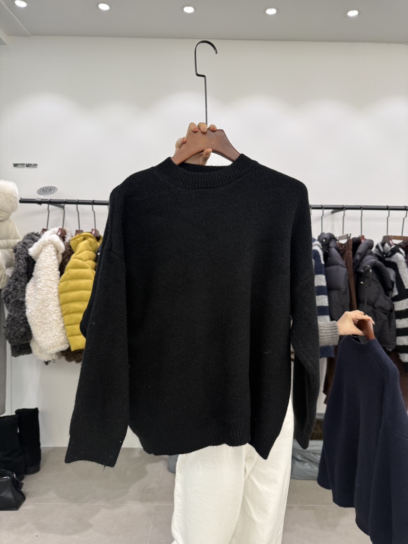 WATERMELON韓國直郵㊣女裝新款職業25秋冬熱賣休閑真品毛衣WATER MELON毛衣圖色5黑色