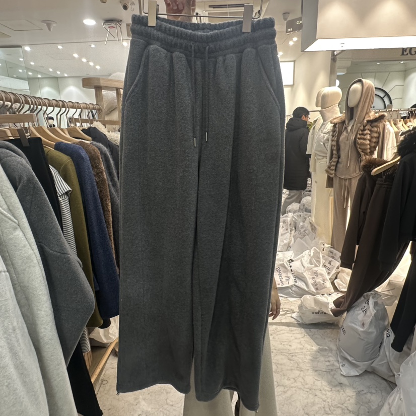 MAGNOLIA36-L韓國代購㊣女士新品休閑熱賣時尚25秋冬休閑褲抓絨MAGNOLIA36-L休閑褲圖色3