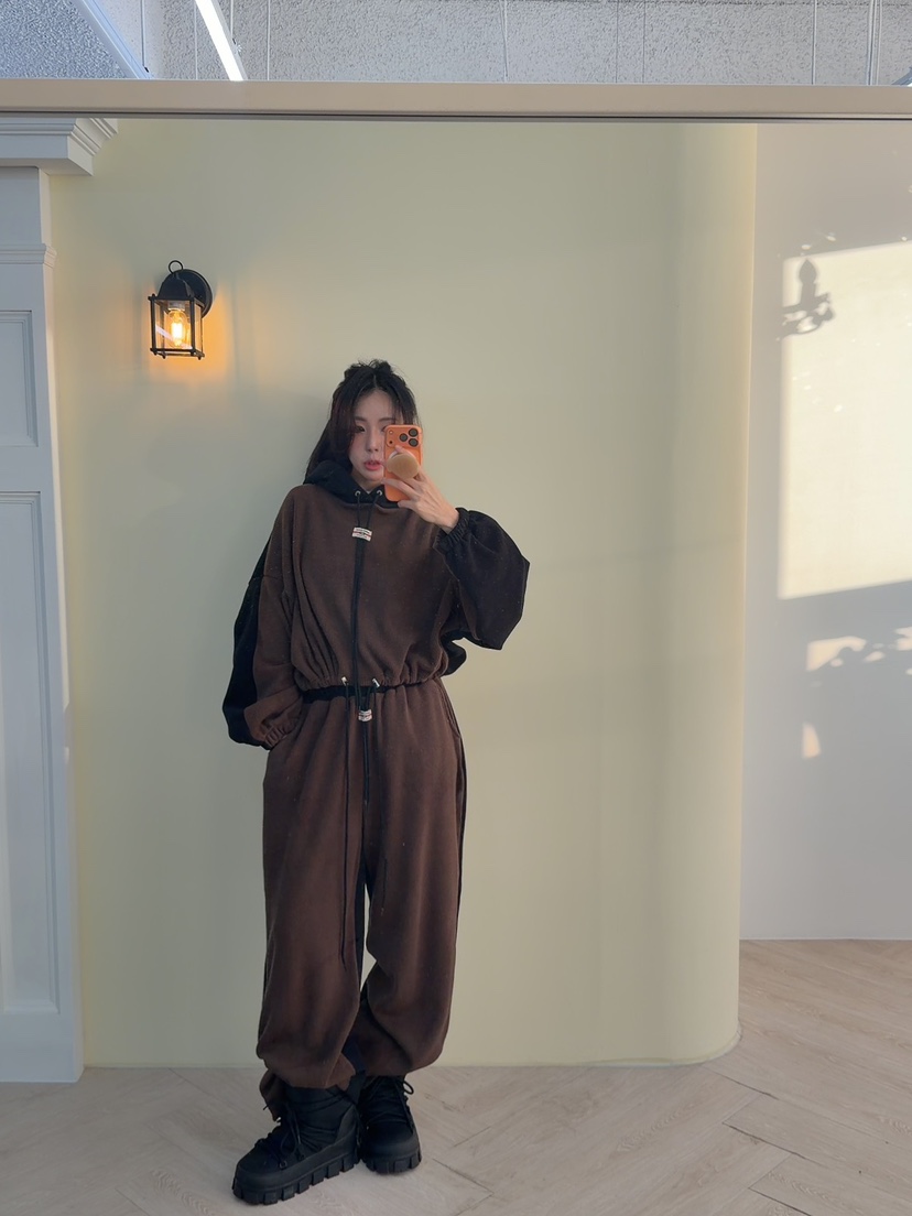 PALETTE-Q東大門㊣直郵女裝新款25秋冬時尚休閑休閑褲抓絨PALETTE-Q休閑褲