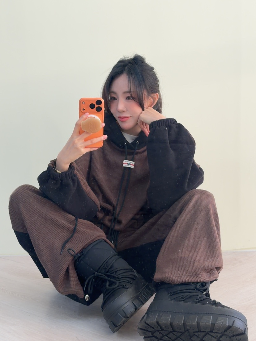 PALETTE-Q東大門㊣直郵女裝新款25秋冬時尚休閑休閑褲抓絨PALETTE-Q休閑褲