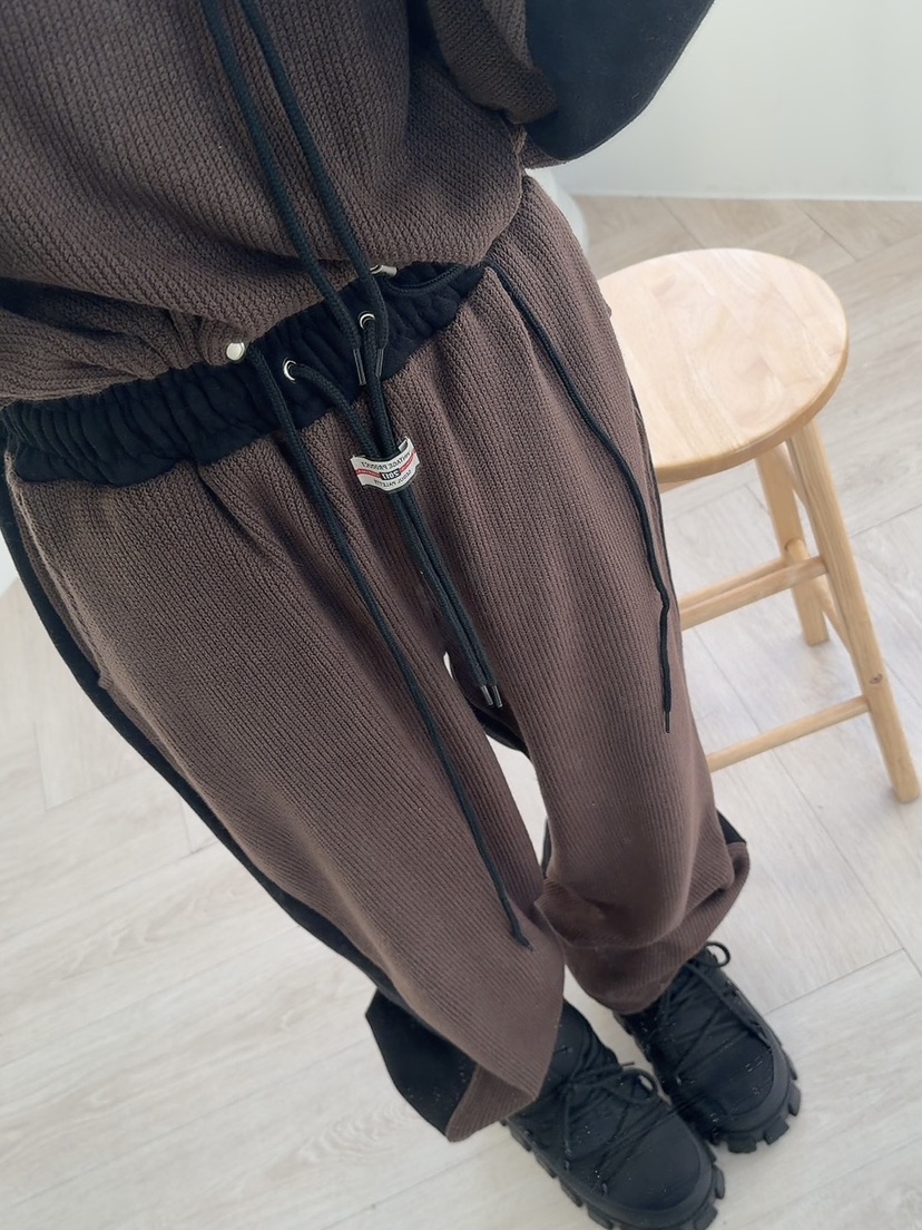 PALETTE-Q東大門㊣直郵女裝新款25秋冬時尚休閑休閑褲抓絨PALETTE-Q休閑褲