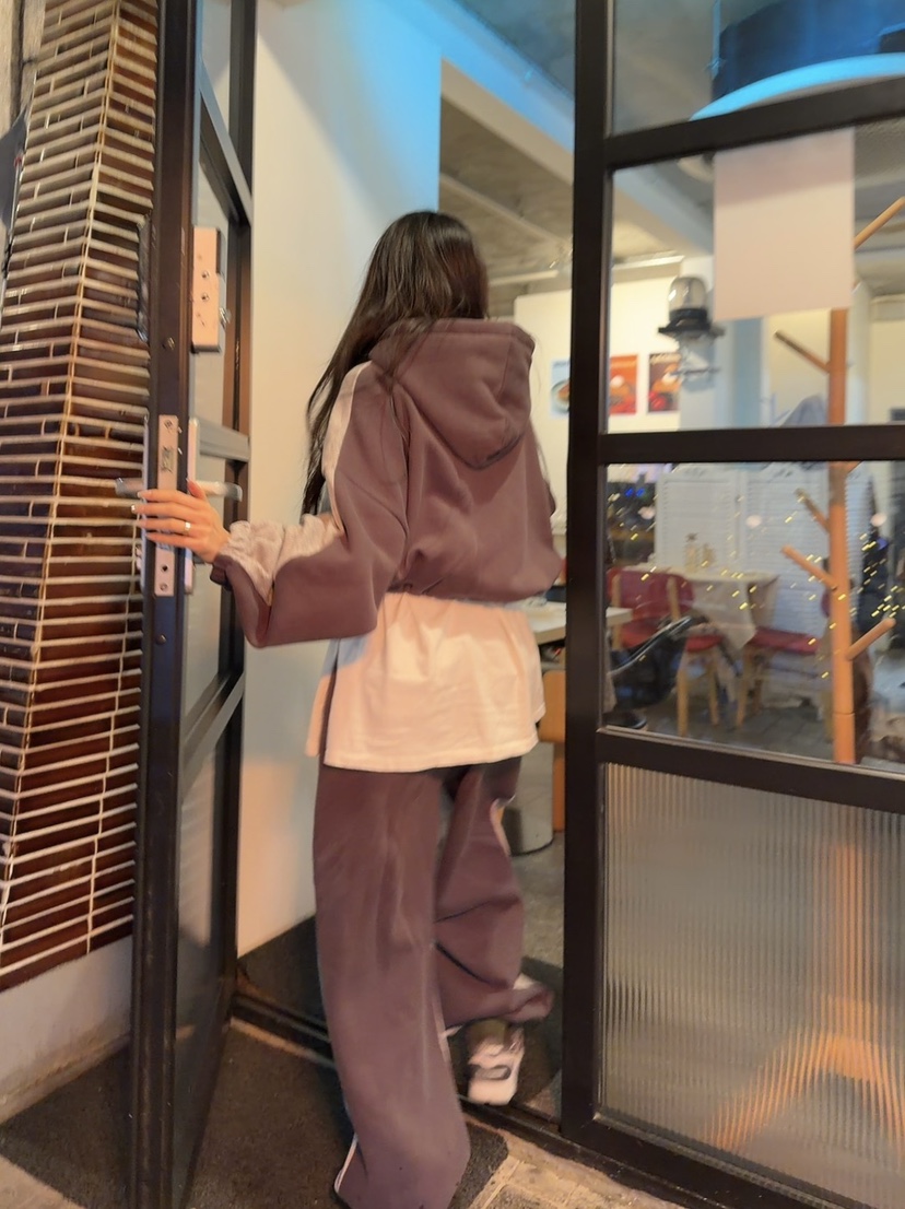 PALETTE-Q東大門㊣直郵女裝新款25秋冬時尚休閑休閑褲抓絨PALETTE-Q休閑褲