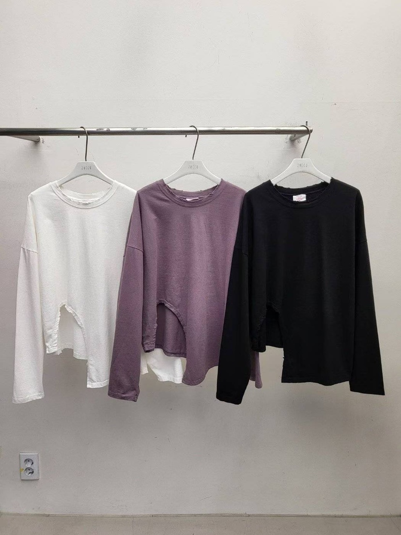ZACCU韓國代購㊣女裝新品25秋冬時尚人氣休閑真品職業長袖T恤ZACCU長袖T恤