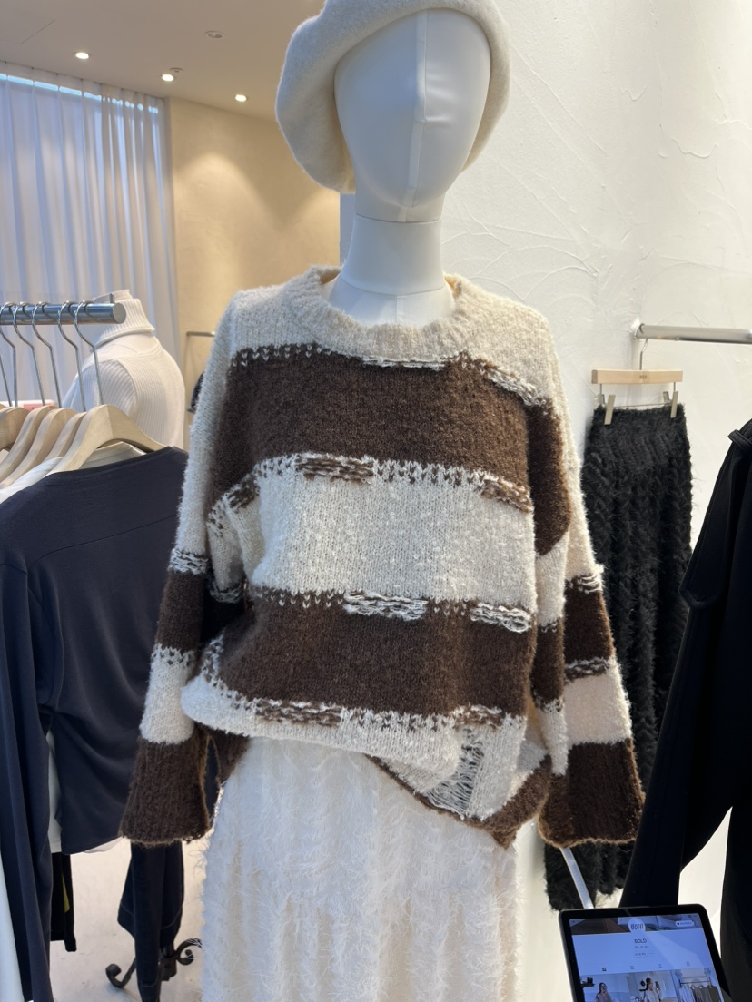 BOLD韓國代購㊣女士新款推薦真品熱賣25秋冬人氣時尚針織衫BOLD針織衫圖色1